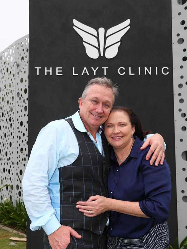 Craig and Tina Layt outside their clinic. Picture Jason O'Brien