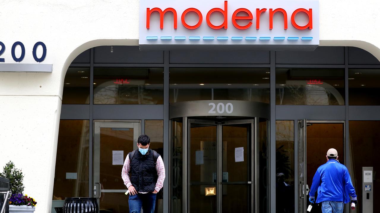 Moderna headquarters in Cambridge, Massachusetts. Picture: Maddie Meyer/Getty Images/AFP