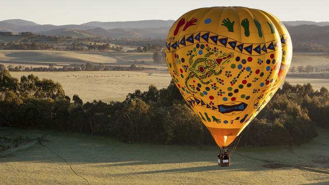 The Yarra Valley is a popular destination for sunrise hot air balloon flights. File picture.