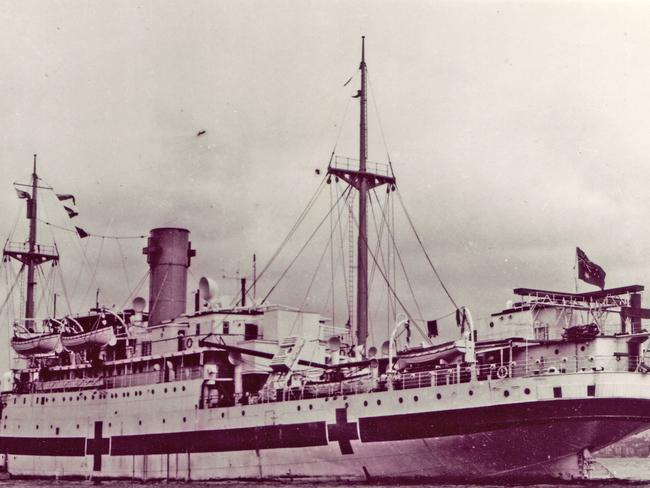 The Australian Hospital Ship Centaur, which was sunk off Moreton Island in 1943