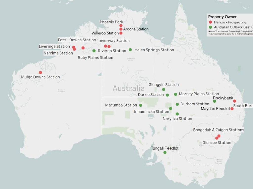 Gina Rinehart sold off some of her properties.