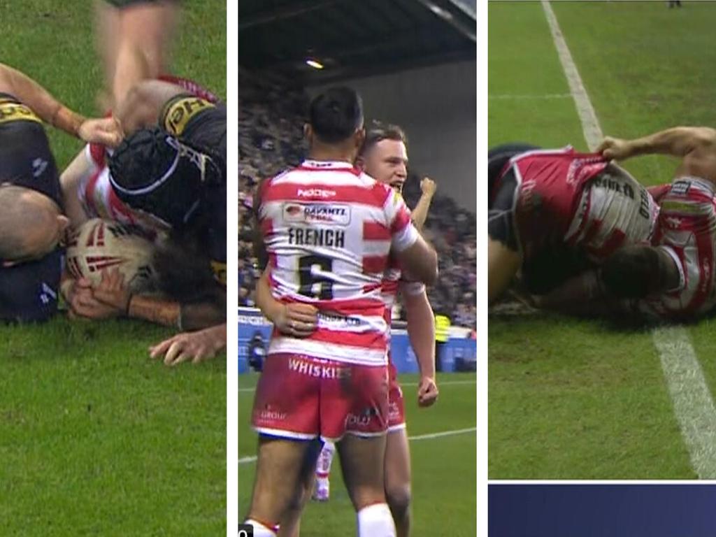 Wigan held on amid two touchy calls.