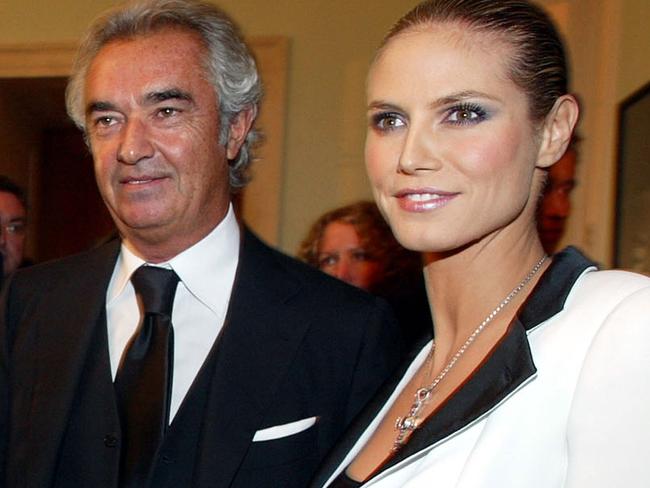 Model Heidi Klum and then Renault Formula One racing team manager Flavio Briatore in 2003. Picture: Supplied