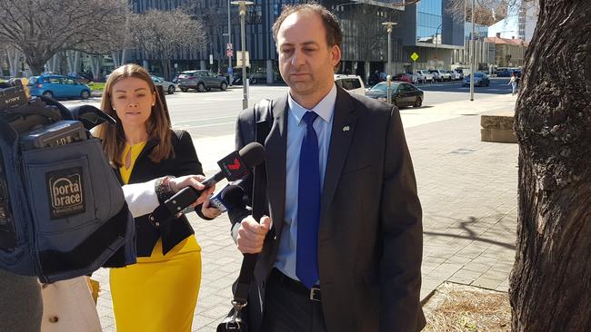 Adelaide public servant and former Motor Accident Commission boss Ben Tuffnell outside court on Friday. Picture: Sean Fewster