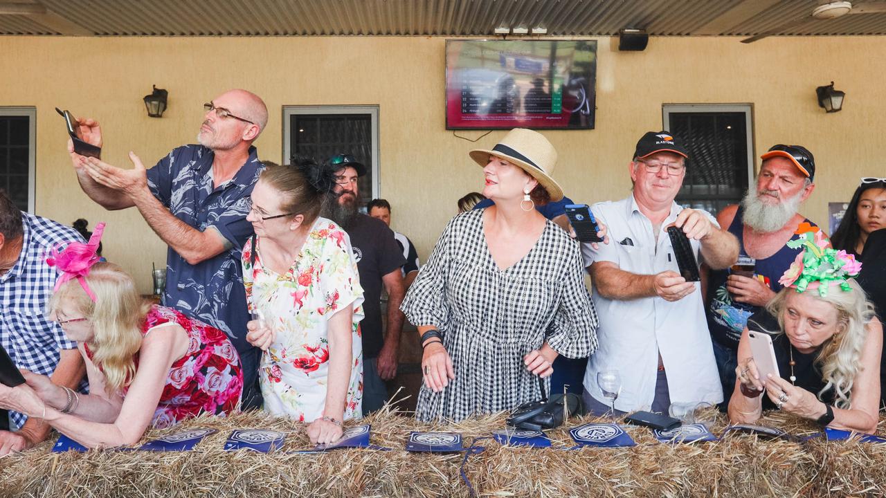 Croc racing at the Berry Springs Tavern for Melbourne Cup Day: Punters trackside. Picture: GLENN CAMPBELL