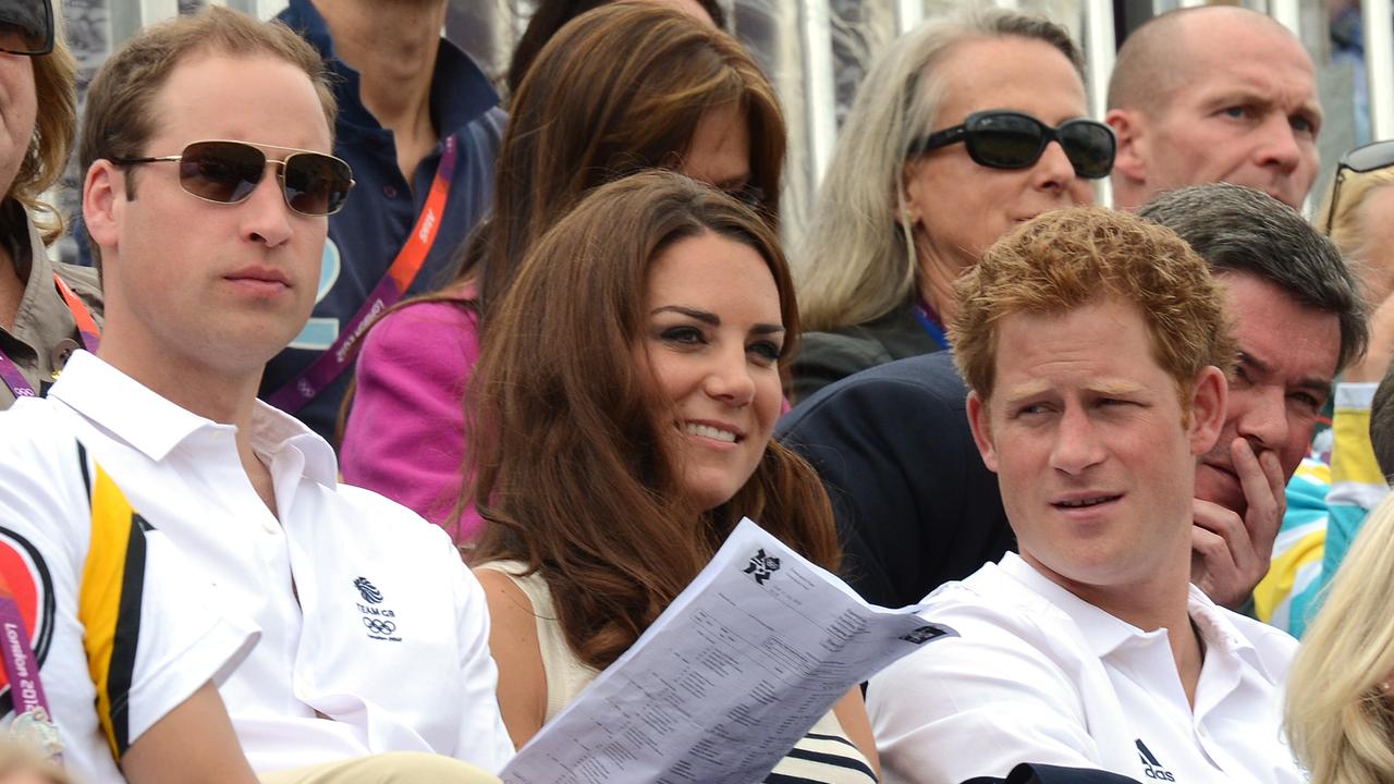 With Kate Middleton at the London Olympics in 2012. Picture: AAP Image/Dave Hunt