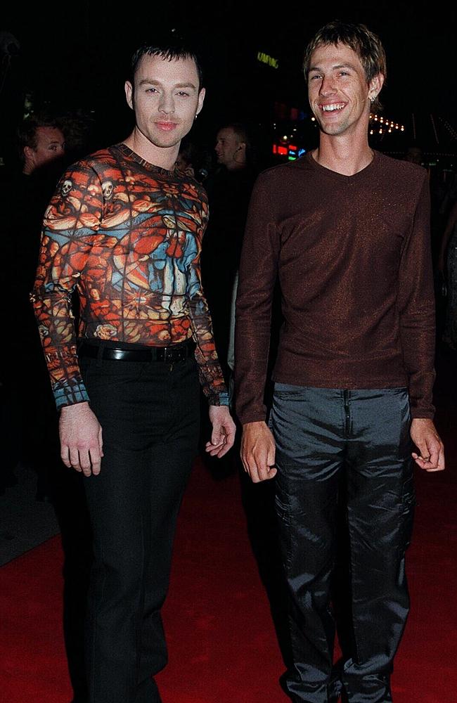 What were you doing in 1998? Savage Garden were ruling the world, and their singer Darren Hayes was rocking this god awful skintight patterned top to that year’s ARIA awards. Picture: Narelle Autio/News Corp Australia