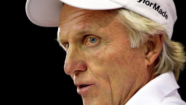 07/11/2011 SPORT: Golf- Australian Open Golf Championship @ The Lakes Golf Course ,Sydney .Greg Norman press conference .Pic;Gregg Porteous