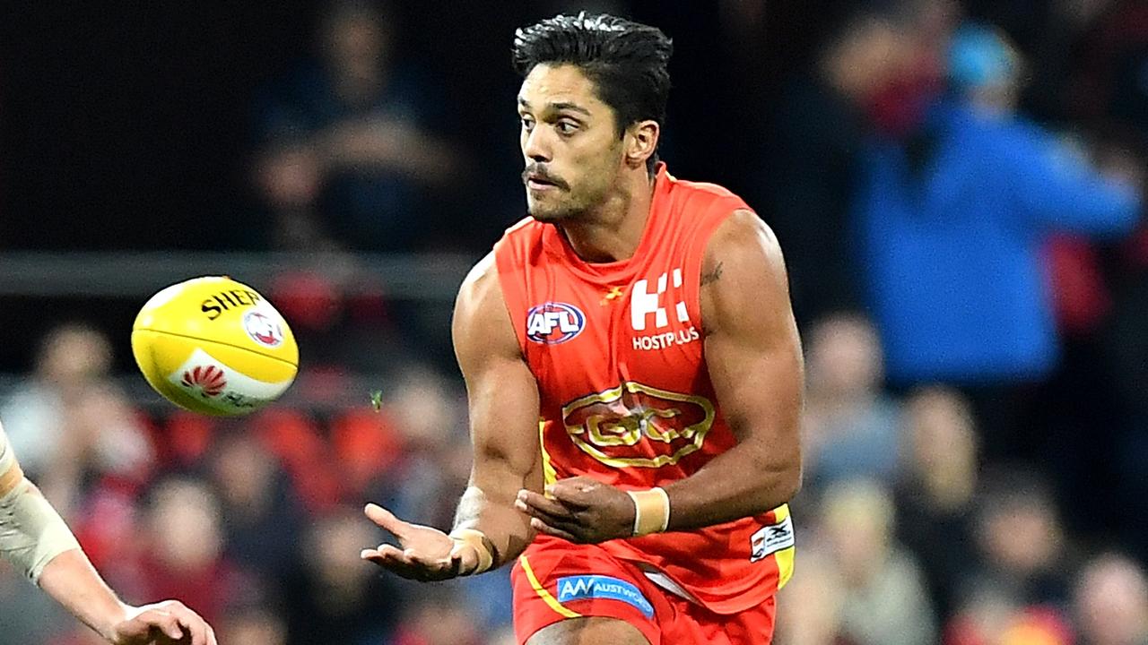 Gold Coast midfielder Aaron Hall is keen to get to North Melbourne. (Photo by Bradley Kanaris/Getty Images)