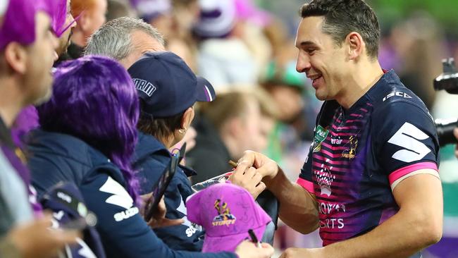 There was plenty for Storm fans — and Billy Slater — to smile about. (Scott Barbour/Getty Images)