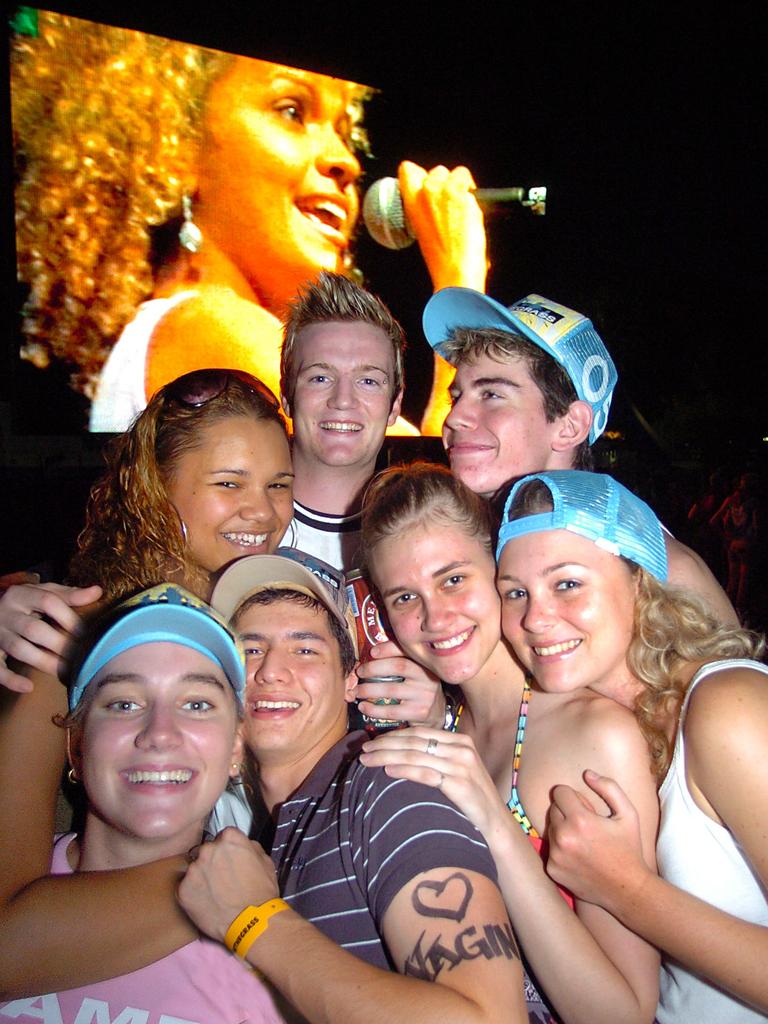 BASS IN THE GRASS &gt;&gt;&gt; (clockwise from left) Gemma Kennedy, Aaron Bickers, Destini Papaui, Joel Gelding, Jana Tumuls, James Pile &amp; Melanie Silva enjoys themselves whilst Vassy performs on stage. Picture: Patrina Malone