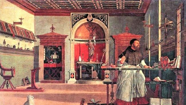 As a lyricist of piercing human insight, St Augustine, captured here in the painting St Augustine in His Study by Italian Renaissance artist Vittore Carpaccio, stands with his fellow Christian Bruce Springsteen.