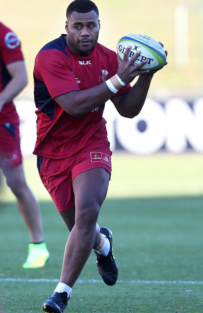 Samu Kerevi during the Queensland Reds training. Pic: Josh Woning.