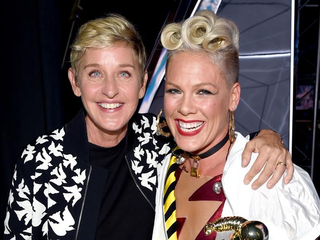 Pink told Ellen DeGeneres on her show on Thursday she was “devastated” by the show’s end. Picture: Getty Images for MTV