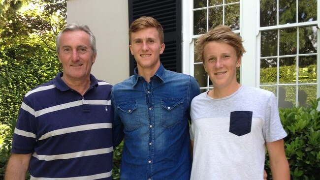 Craig Stewart with sons James and Will