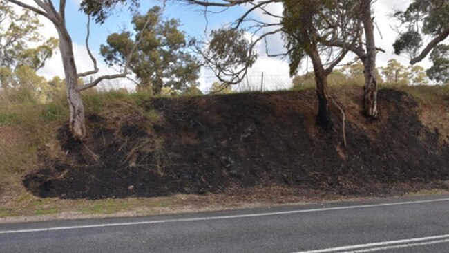 Fire damage at Eden Valley Rd, Angaston. Picture: SA Police