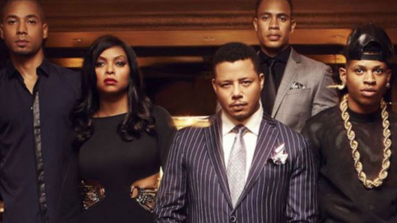 Jussie Smollett (far left) with his Empire castmates, Taraji P. Henson, Terrence Howard, Trai Byers and Bryshere Y. Gray. Picture: Supplied