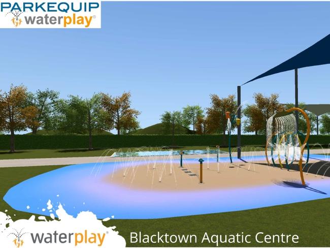 Blacktown Aquatic Centre Splash Pad design. Picture supplied by Blacktown Council