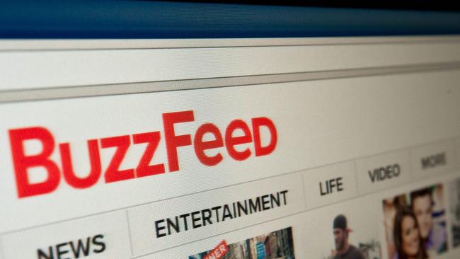 BuzzFeed’s shares have plunged more than 80 per cent since it listed on the stock market last year. Picture: AFP