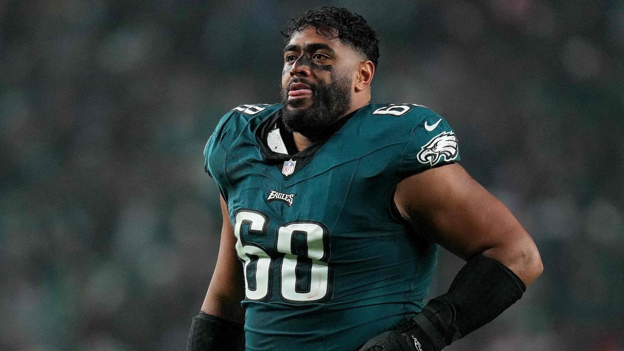 Jordan Mailata immediately wanted to help the next class of the NFL’s International Player Pathway. (Photo by Mitchell Leff / GETTY IMAGES NORTH AMERICA / Getty Images via AFP)