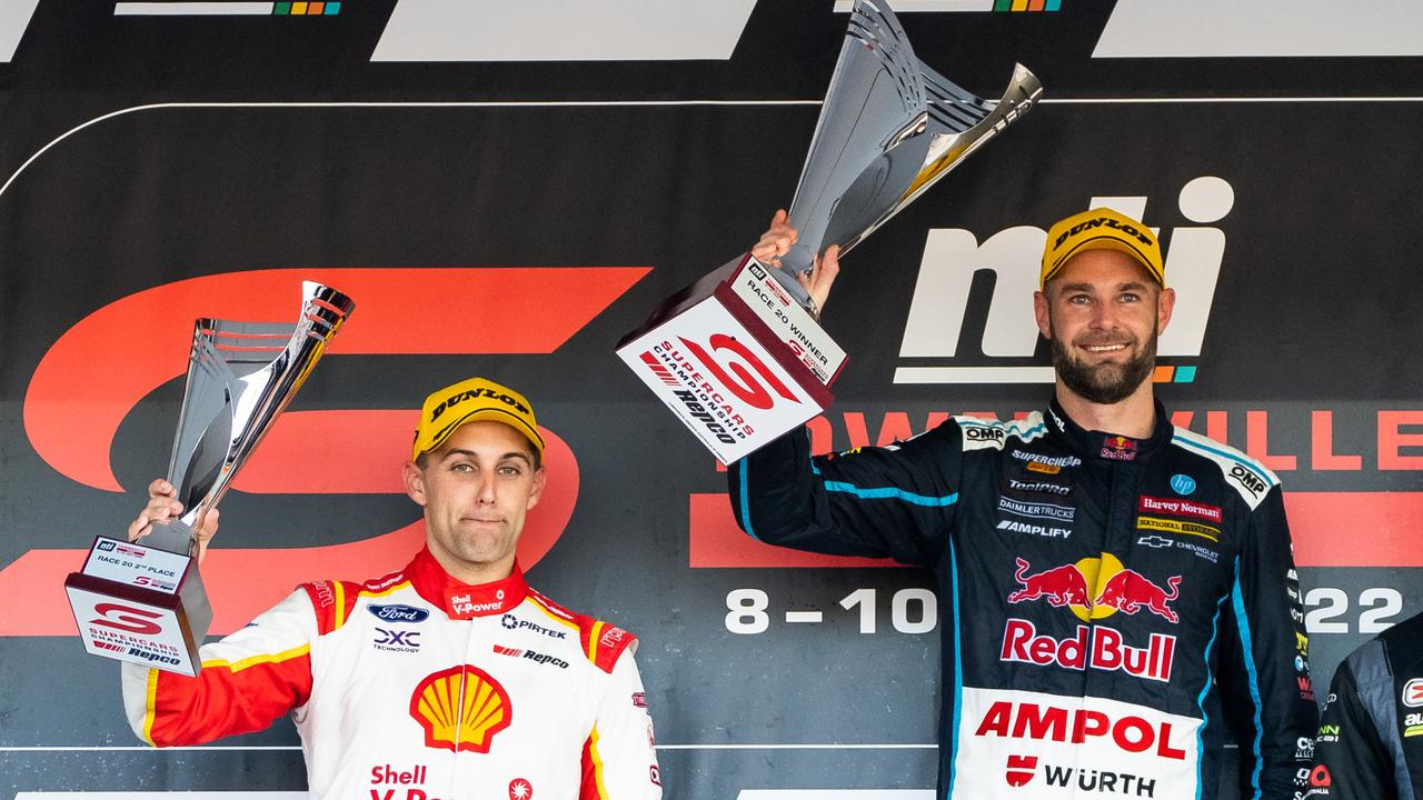 Anton de Pasquale (left) is the only serious challenger to defending champ Shane van Gisbergen for the series crown.