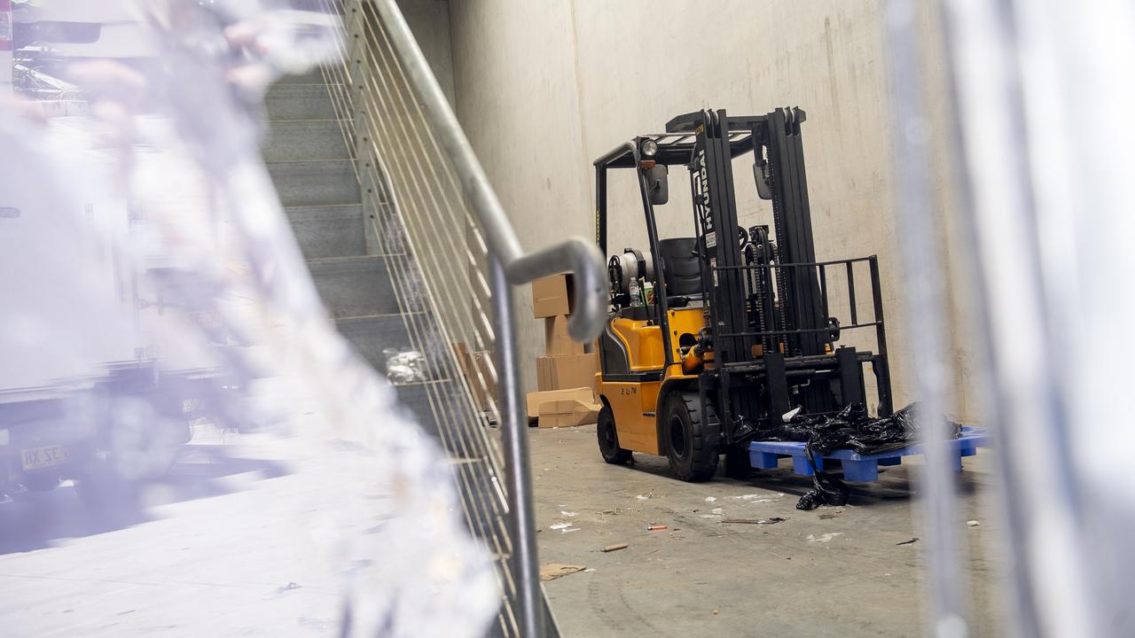 Inside the Condell Park warehouse were an alleged “barbaric” attack over illegal tobacco took place on January 4. Picture: Jeremy Piper