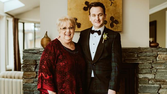 Molloy with his mother Donna on his wedding day in 2018. (Picture: Supplied)