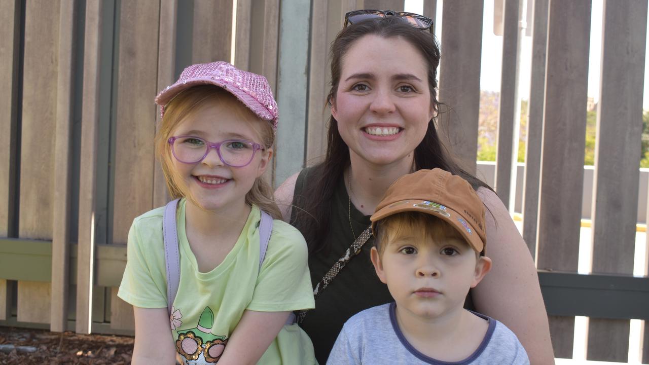 Daisy Okaley, Sullivan Okaley and Katie Okaley at Spring Vibes at the Nicholas Street Precinct, Ipswich. Photos: Georgie Walker