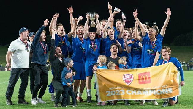 Noosa Lions, champions of FQPL3 Senior Mens for 2023. Picture: Bruce Haggie