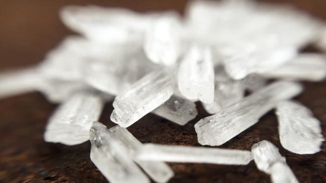 Methamphetamine crystals.