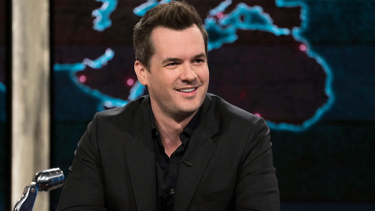 Australian comedian Jim Jefferies on the set of his US late-night talk show, The Jim Jefferies Show. Picture: Supplied