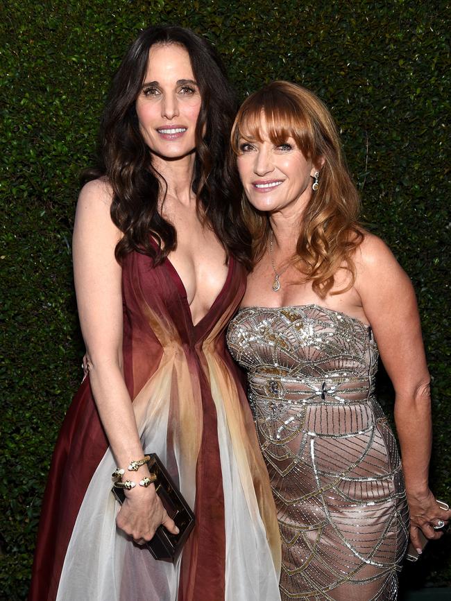 Andie MacDowell and Jane Seymour attend the 23rd Annual Elton John AIDS Foundation Academy Awards Viewing Party. Picture: Getty