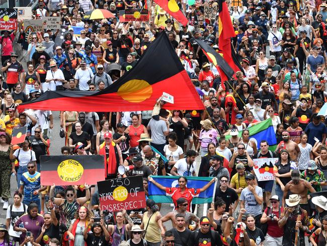 Invasion Day rallies are now a mainstay of January 26 across Australia. Picture: AAP