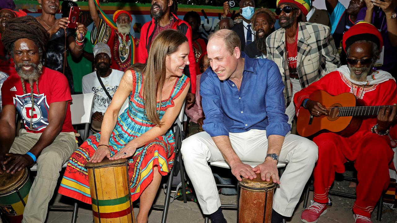 Prince William and Princess Kate during the Platinum Jubilee Royal Tour of the Caribbean on March 22, 2022 in Kingston, Jamaica. Picture: Chris Jackson/Getty Images