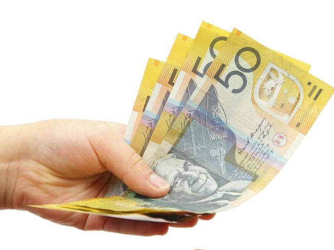 Making a cash payment in Australian dollars. fees,money, generic, man