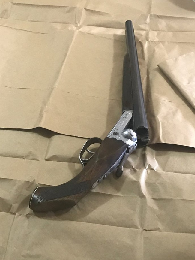 Another of the three firearms seized in the raid.