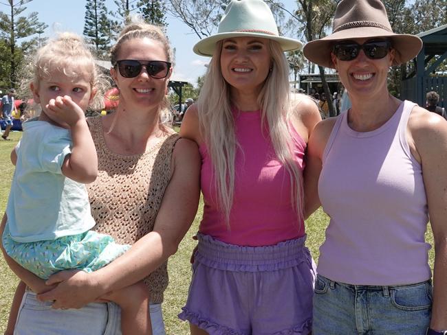 Zari and Beth Blair and Emma and Melissa Van Derwaal. Bush 2 Beach Festival in Corindi Beach on Sunday 11 December. Picture: Chris Knight