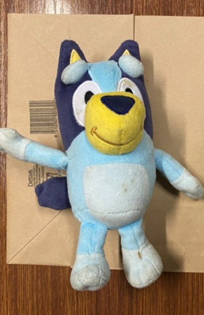 A drug-laden "Bluey" children's toy was among the items seized during a cross-border operation by NSW and ACT Police. Picture: NSW Police