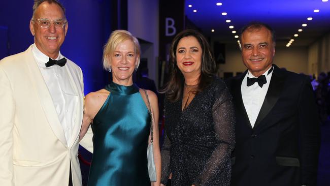 At the Queensland Premier’s Welcome Home Olympic dinner are former Olympian Mark Stockwell, wife Tracy Stockwell, Queensland Premier Annastacia Palaszczuk and her partner Dr Reza Adib. Picture: David Clark