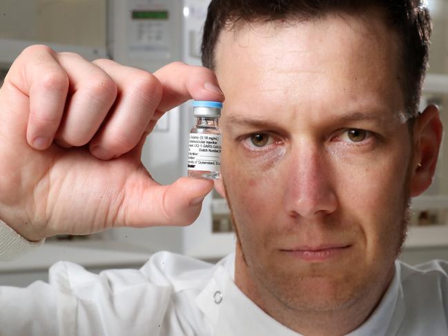 Associate Professor Keith Chappell, inventor of UQÃs Molecular Clamp technology used to develop uni's SARS-CoV-2 vaccine now backed by CSL and the Australian Government, University of Queensland School of Chemistry & Molecular Biosciences, St. Lucia. Photographer: Liam Kidston