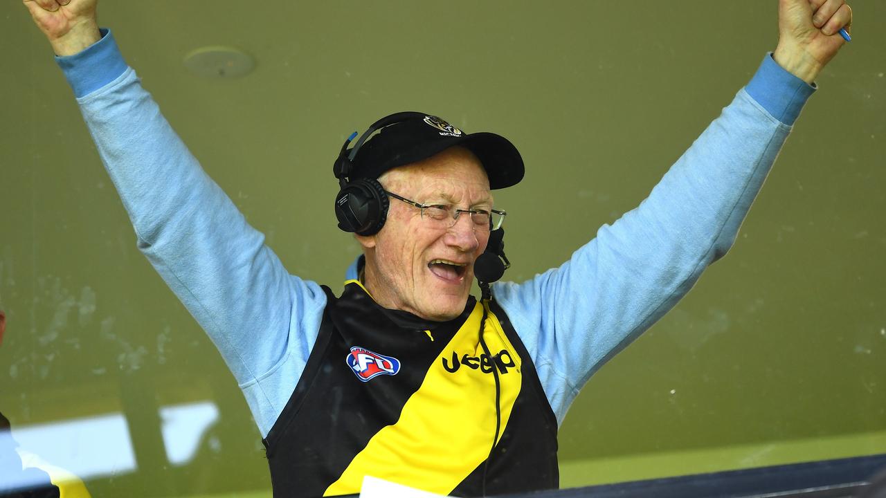 Richmond great Kevin Bartlett is happy with the reduction in interchange rotations – and wants to see them slashed even further in future. Picture: Quinn Rooney/Getty Images