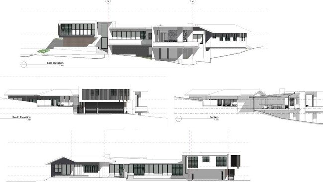 Approved plans for a house and cabin development at 9 Eros Avenue, Barlows Hill.