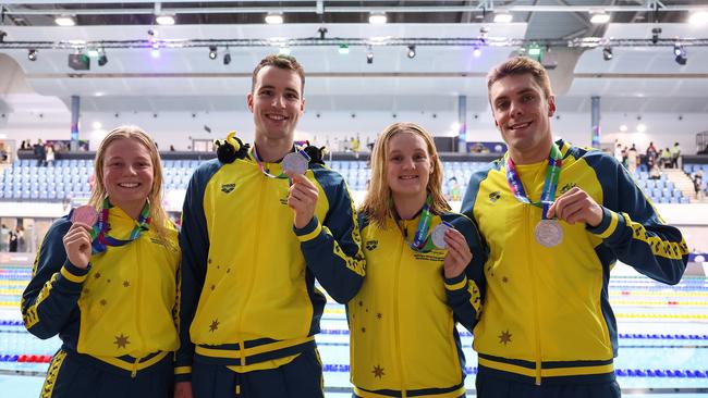 Australia’s Mixed 4x100m Freestyle Relay S14 Final at the recent Para Swimming World Championships. Picture: Alex Livesey/Getty Images