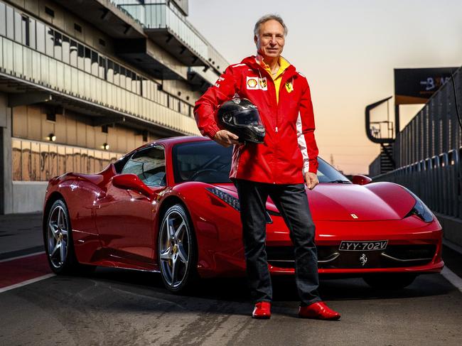 Gold Member Carman with his Ferrari 458 Italia at the Bend Motorsport Park. Picture: Matt Turner