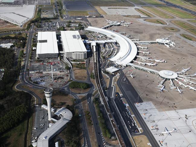 Aerial image of Brisbane Domestic Airport.