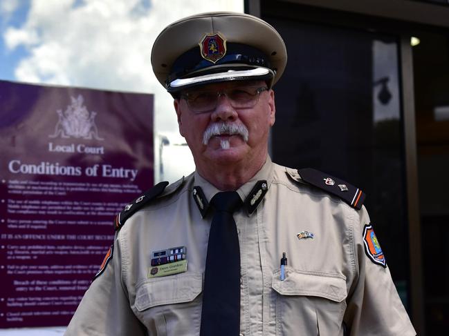 Darwin Correctional Precinct general manager David Gordon outside Darwin Local Court following the death in custody inquest for Mati Tamwoy, on Wednesday December 11. Picture: Zizi Averill