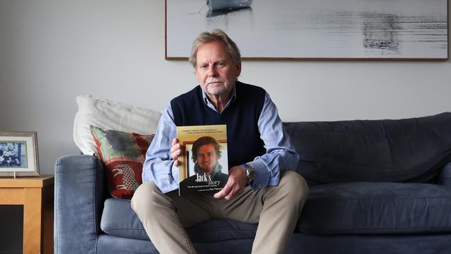 TasWeekend. Ken Fleming of Hobart who lost his son Jack to brain cancer in 2018 aged 21. Ken has written a book Jack's Story to fundraise for a world-leading Australian brain cancer research centre. Picture: NIKKI DAVIS-JONES