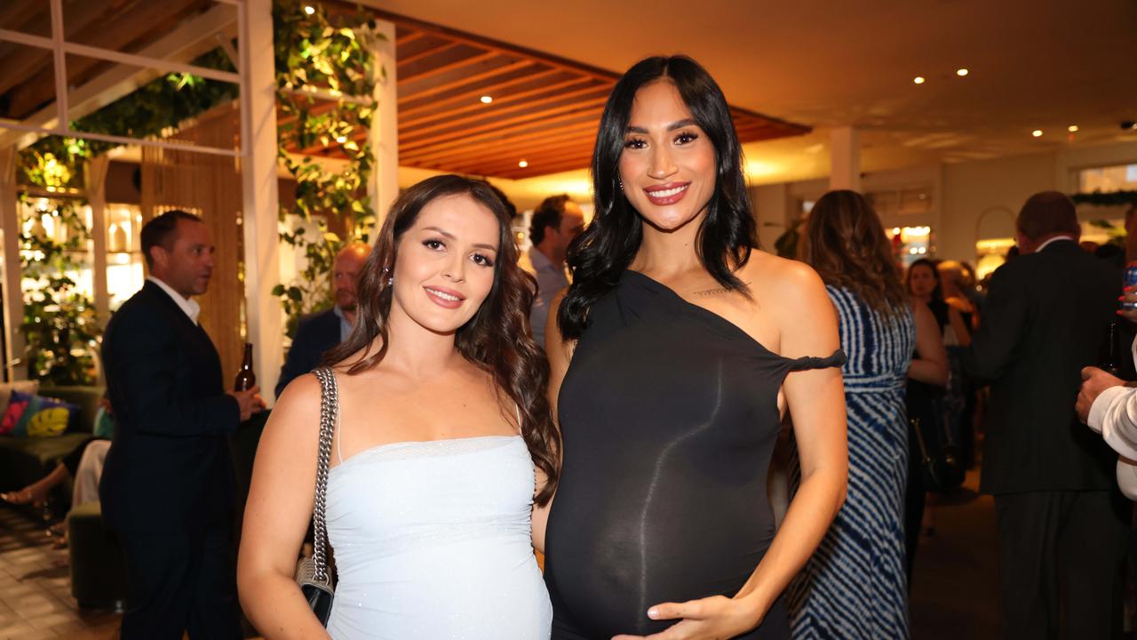 Chloe McBeath and Jordan Ngarimu at the Gold Coast Titans Season Launch 2024 at The Star Gold Coast Garden Bar for Gold Coast at Large. Picture: Portia Large