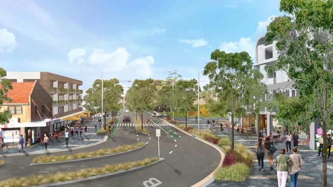 An artist’s impression of the future Minto precinct.