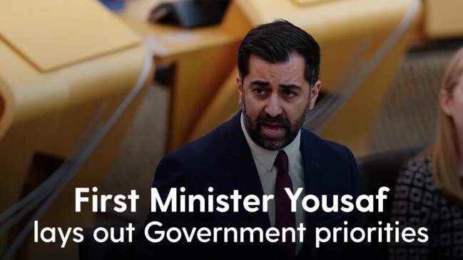 Humza Yousaf delivers first major policy speech as Scottish First Minister